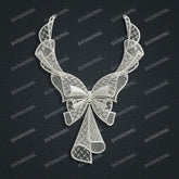 Jewelry set Filigree Necklace White Wax Casting Resin 3D Printing Service CS64T-005kr-N