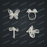 Jewelry set Filigree Ring White Wax Casting Resin 3D Printing Service CS64T-005ch-R