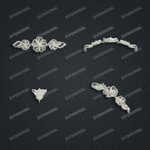 Jewelry set Filigree Bracelet White Wax Casting Resin 3D Printing Service CS64T-006kr-B
