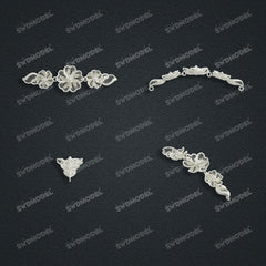 Jewelry set Filigree Set White Wax Casting Resin 3D Printing Service CS64T-006kr