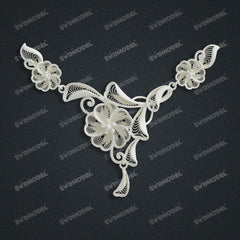 Jewelry set Filigree Set White Wax Casting Resin 3D Printing Service CS64T-006kr