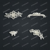 Jewelry set Filigree Bracelet White Wax Casting Resin 3D Printing Service CS64T-007kr-B