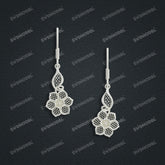 Jewelry set Filigree Earrings White Wax Casting Resin 3D Printing Service CS64T-007ch-E