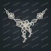 Jewelry set Filigree Necklace White Wax Casting Resin 3D Printing Service CS64T-007kr-N
