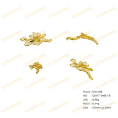 Jewelry set Filigree Bracelet White Wax Casting Resin 3D Printing Service CS64T-009kr-B
