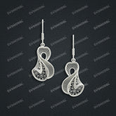 Jewelry set Filigree Earrings White Wax Casting Resin 3D Printing Service CS64T-010ch-E