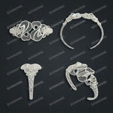 Jewelry set Filigree Bangle White Wax Casting Resin 3D Printing Service CS64T-010kr-G