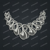 Jewelry set Filigree Necklace White Wax Casting Resin 3D Printing Service CS64T-010kr-N