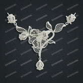 Jewelry set Filigree Necklace White Wax Casting Resin 3D Printing Service CS64T-012kr-N