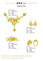 Jewelry set Filigree Set White Wax Casting Resin 3D Printing Service CS64T-012kr