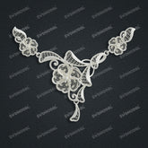 Jewelry set Filigree Necklace White Wax Casting Resin 3D Printing Service CS64T-013kr-N