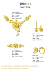 Jewelry set Filigree Set White Wax Casting Resin 3D Printing Service CS64T-013kr