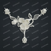 Jewelry set Filigree Necklace White Wax Casting Resin 3D Printing Service CS64T-014kr-N