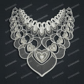 Jewelry set Filigree Necklace White Wax Casting Resin 3D Printing Service CS64T-066kr-N