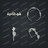 Jewelry set Filigree Bracelet White Wax Casting Resin 3D Printing Service FNZ-01-B