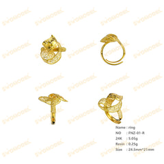 Jewelry set Filigree Ring White Wax Casting Resin 3D Printing Service FNZ-01-R
