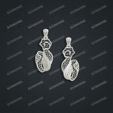 Jewelry set Filigree Earrings White Wax Casting Resin 3D Printing Service FNZ-02-E