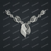 Jewelry set Filigree Necklace White Wax Casting Resin 3D Printing Service FNZ-02-N