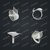 Jewelry set Filigree Ring White Wax Casting Resin 3D Printing Service FNZ-02-R