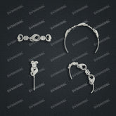 Jewelry set Filigree Bracelet White Wax Casting Resin 3D Printing Service FNZ-03-B