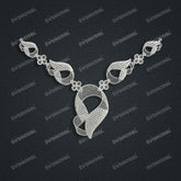 Jewelry set Filigree Necklace White Wax Casting Resin 3D Printing Service FNZ-03-N