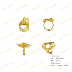 Jewelry set Filigree Ring White Wax Casting Resin 3D Printing Service FNZ-03-R