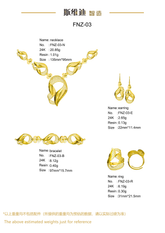 Jewelry set Filigree Set White Wax Casting Resin 3D Printing Service FNZ-03