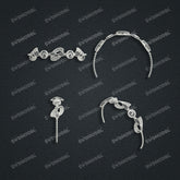 Jewelry set Filigree Bracelet White Wax Casting Resin 3D Printing Service FNZ-04-B