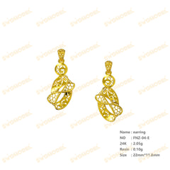 Jewelry set Filigree Earrings White Wax Casting Resin 3D Printing Service FNZ-04-E