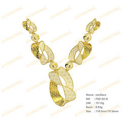 Jewelry set Filigree Necklace White Wax Casting Resin 3D Printing Service FNZ-04-N