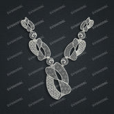 Jewelry set Filigree Necklace White Wax Casting Resin 3D Printing Service FNZ-04-N