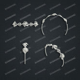 Jewelry set Filigree Bracelet White Wax Casting Resin 3D Printing Service FNZ-05-B