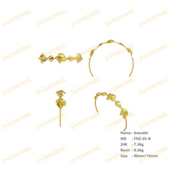 Jewelry set Filigree Bracelet White Wax Casting Resin 3D Printing Service FNZ-05-B