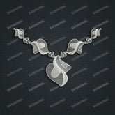 Jewelry set Filigree Necklace White Wax Casting Resin 3D Printing Service FNZ-05-N