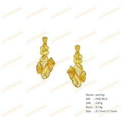 Jewelry set Filigree Earrings White Wax Casting Resin 3D Printing Service FNZ-06-E