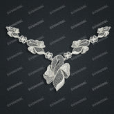 Jewelry set Filigree Necklace White Wax Casting Resin 3D Printing Service FNZ-06-N