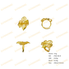 Jewelry set Filigree Ring White Wax Casting Resin 3D Printing Service FNZ-06-R