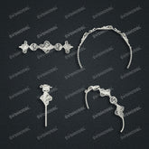 Jewelry set Filigree Bracelet White Wax Casting Resin 3D Printing Service FNZ-07-B