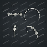 Jewelry set Filigree Bracelet White Wax Casting Resin 3D Printing Service FNZ-08-B
