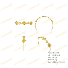 Jewelry set Filigree Bracelet White Wax Casting Resin 3D Printing Service FNZ-08-B