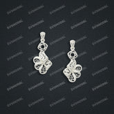 Jewelry set Filigree Earrings White Wax Casting Resin 3D Printing Service FNZ-08-E