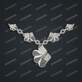 Jewelry set Filigree Necklace White Wax Casting Resin 3D Printing Service FNZ-08-N