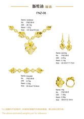 Jewelry set Filigree Set White Wax Casting Resin 3D Printing Service FNZ-08