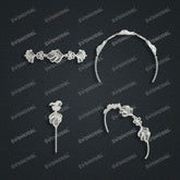 Jewelry set Filigree Bracelet White Wax Casting Resin 3D Printing Service FNZ-09-B
