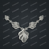 Jewelry set Filigree Necklace White Wax Casting Resin 3D Printing Service FNZ-09-N