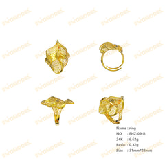 Jewelry set Filigree Ring White Wax Casting Resin 3D Printing Service FNZ-09-R