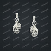 Jewelry set Filigree Earrings White Wax Casting Resin 3D Printing Service FNZ-10-E
