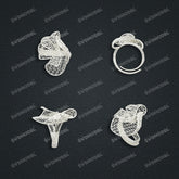 Jewelry set Filigree Ring White Wax Casting Resin 3D Printing Service FNZ-10-R