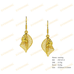 Jewelry set Filigree Earrings White Wax Casting Resin 3D Printing Service FST-01-E