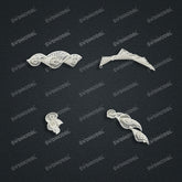Jewelry set Filigree Bracelet White Wax Casting Resin 3D Printing Service FST-02-B